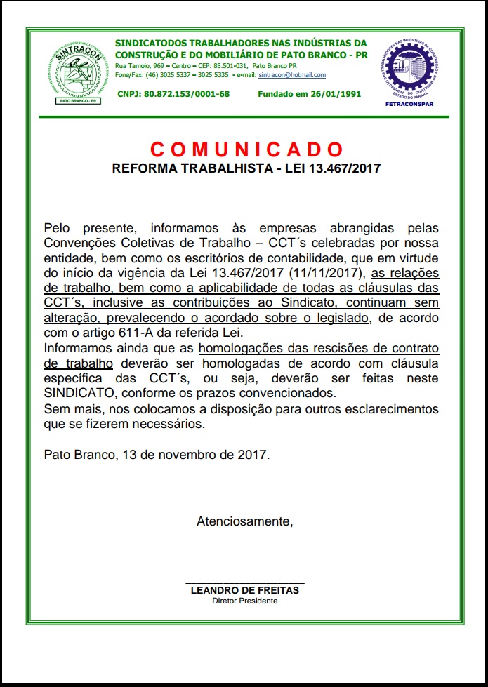 COMUNICADO!